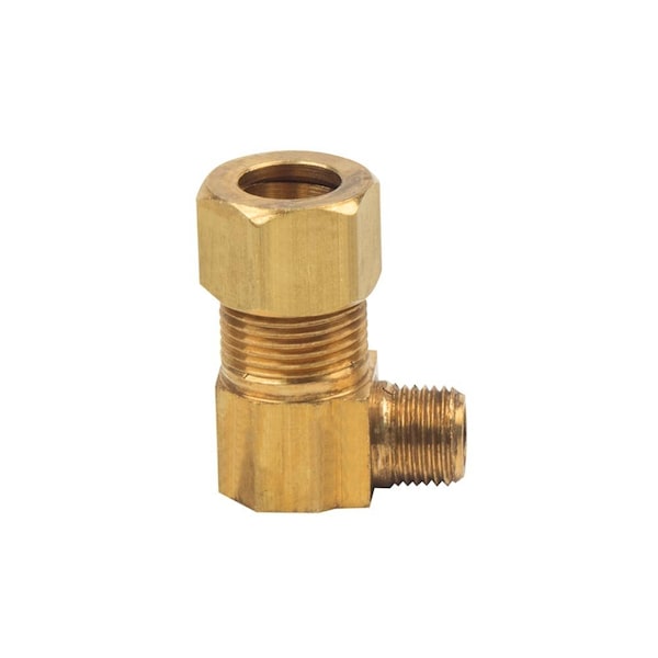 Thrifco Plumbing No. 69 3/8 Inch x 1/8 Inch Lead-Free Brass Compression MIP Elbow 9469008 - main